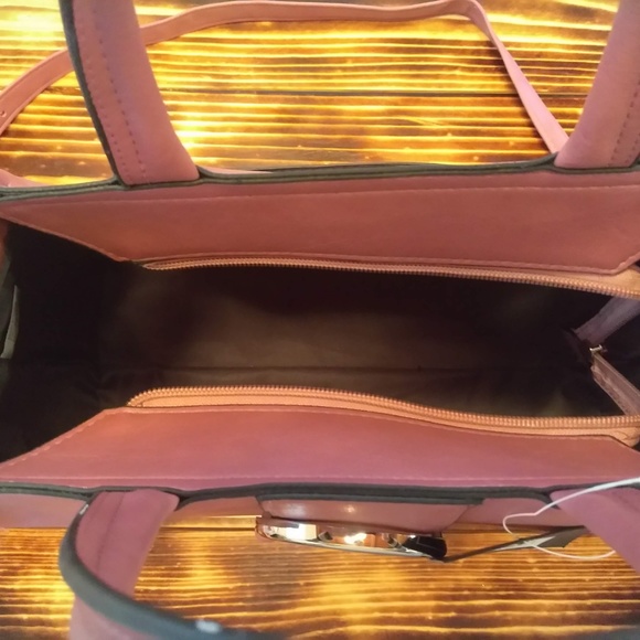 Mondani Dark Mauve Satchel Purse - Picture 2 of 3